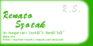 renato szotak business card